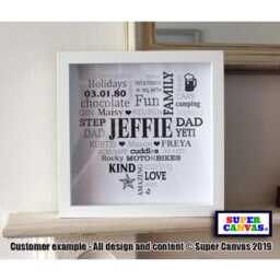 Dad Daddy Grandad Husband Brother Son Friend Personalised Custom Word Art Framed Print Unique Birthday Good Luck Fathers Day Gift For Him - thumbnail 3