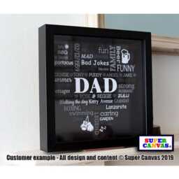 Dad Daddy Grandad Husband Brother Son Friend Personalised Custom Word Art Framed Print Unique Birthday Good Luck Fathers Day Gift For Him