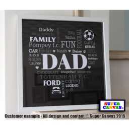 Dad Daddy Grandad Husband Brother Son Friend Personalised Custom Word Art Framed Print Unique Birthday Good Luck Fathers Day Gift For Him - thumbnail 4