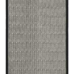 Black & Beige Cotton Dhurrie Rug - Block Printed Bohemian Area - thumbnail 2