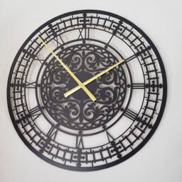 Large Wall Clock 55cm Any Colour Silent Nonticking Roman Numerals Oversize Wooden Ornament Gift - thumbnail 4
