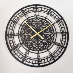 Large Wall Clock 55cm Any Colour Silent Nonticking Roman Numerals Oversize Wooden Ornament Gift - thumbnail 3