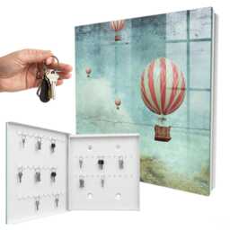 Air Dreams Key Cabinet For Home, Blue Industrial Box, Surrealistic Art, Dreamers & Adventurers - thumbnail 2