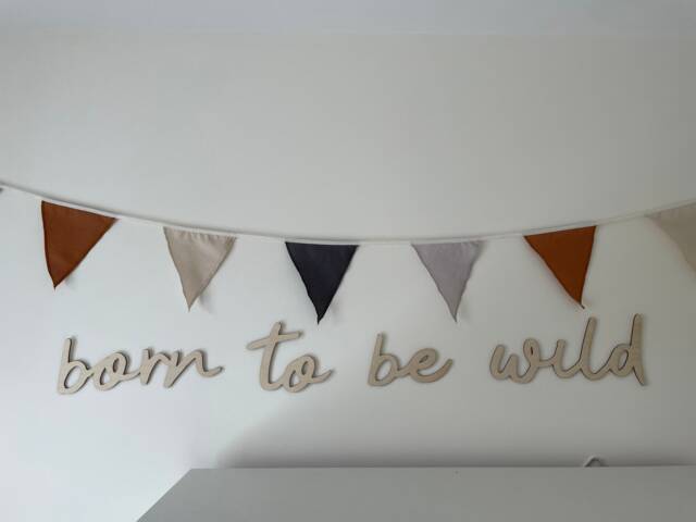 Born To Be Wild Wooden Wall Sign, Nursery Decor, Photo Prop - image 1