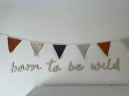 Born To Be Wild Wooden Wall Sign, Nursery Decor, Photo Prop - thumbnail 1
