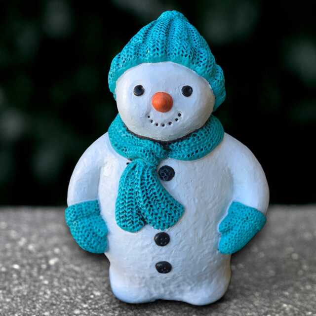 Concrete Snowman Statue Winter Garden Decoration Stone Christmas Figurine Outdoor Holiday Ornament Handmade Sculpture Gift - image 1