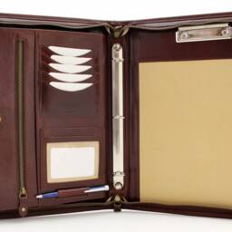 Executive Leather Padfolio, Professional Business Portfolio, Conference Folder, Document Holder A4 , 3 Ring Binder Leather Clipboard - thumbnail 2