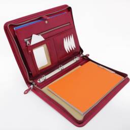Executive Leather Padfolio, Professional Business Portfolio, Conference Folder, Document Holder A4 , 3 Ring Binder Leather Clipboard - thumbnail 4