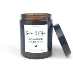 Personalised Engagement Gift Candle, Gift, Custom Present, Engaged, Couple, Anniversary, Happy Engagement, Bestseller - thumbnail 2
