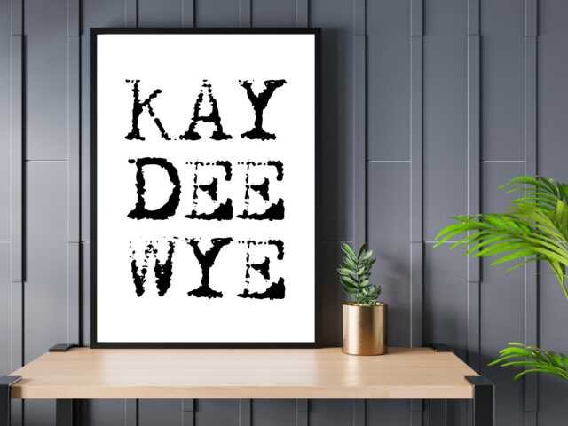 Kay Dee Wye Iconic Bold Town Scotland Print Poster - Fife Gift Bespoke A5 A4 A3 Framed Or Unframed - image 1