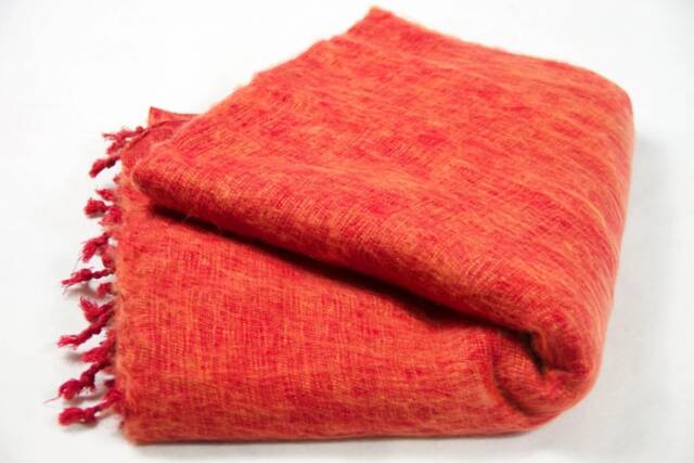 Hand-Loomed Yak Wool Blanket Shawl Soft Travel Wrap, Nepal - image 1