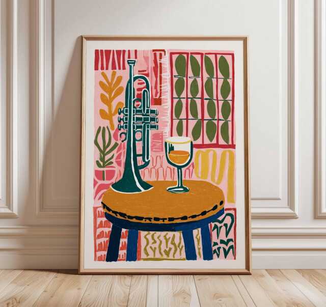 Musical Instrument Poster, Music Wall Art Print, Studio Decor, Lover Gift, Vintage Print - image 1
