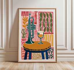 Musical Instrument Poster, Music Wall Art Print, Studio Decor, Lover Gift, Vintage Print - thumbnail 1