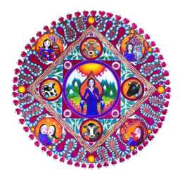 Taurus Art Astrology Mandala Print - Zodiac Wall May Birthday Gift - thumbnail 1