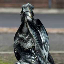 Outdoor Stone Dragon Statue Concrete Animal Sculpture Garden Fantasy Figurine Handmade Ornament Cement Decor Yard Art - thumbnail 4