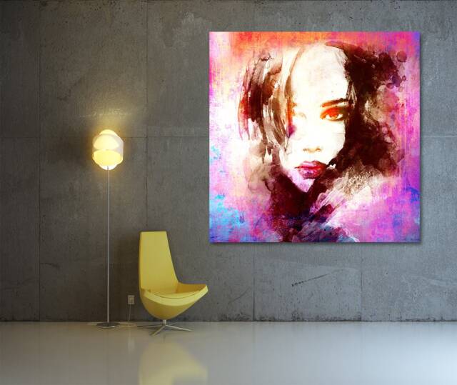 Abstract Female Portrait Fine Art Print Contemporary Modern - image 1