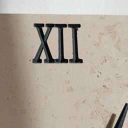 Handcrafted Limestone Wall Clock Roman Numerals, Miljevina Stone - thumbnail 4