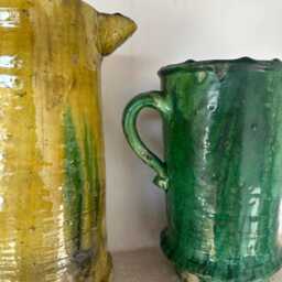 Terracotta Vase, Tamegroute Pottery Deco, Natural Cup - thumbnail 2