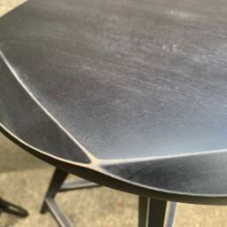 Tripod Stool, Tabouret, Distressed Wood Counter Stool, Usa Made - thumbnail 3