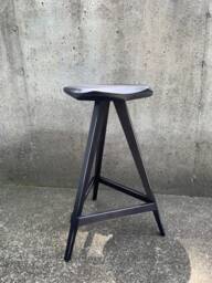 Tripod Stool, Tabouret, Distressed Wood Counter Stool, Usa Made - thumbnail 1