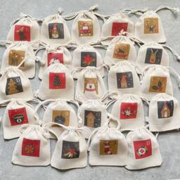 Advent Calendar And/Or Its Storage Pouch 24 Timeless, Traditional & Magical Countdown Pouches For Christmas, December - thumbnail 2