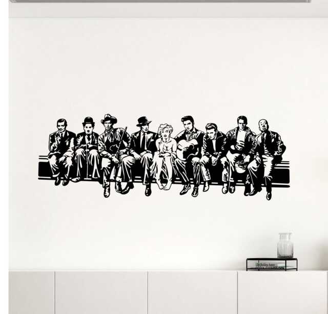 Hollywood Wall Decal Cinema Poster Movie Vinyl Sticker Stencil Film Gifts Home Theater Decor Celebrity Art Bedroom Prints Mural 8-78 - image 1