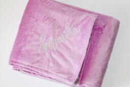 Monogrammed Quatrefoil Blanket, Lavender & Gray Minky Personalized Baby Purple Blanket
