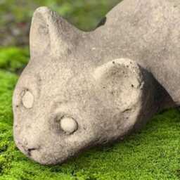 Sneaky Cat Concrete Figurine Handmade Kitty Garden Sculpture Outdoor Stone Pet Decor Memorial Ornament Cement Kitten Lawn Art Gift - thumbnail 2