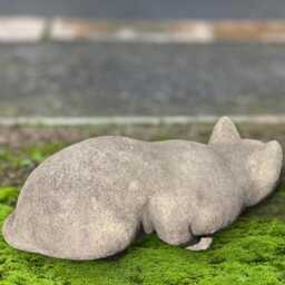 Sneaky Cat Concrete Figurine Handmade Kitty Garden Sculpture Outdoor Stone Pet Decor Memorial Ornament Cement Kitten Lawn Art Gift - thumbnail 3