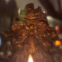 Whimsical Forest Spirit Tea Light Holder Reclaimed Wood Sculpture - thumbnail 3