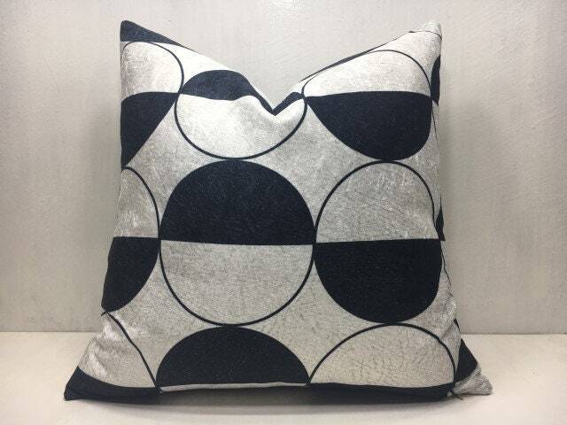 Handwoven Ikat Silk Pillow Cover, Geometric Accent - 20x20 - image 1