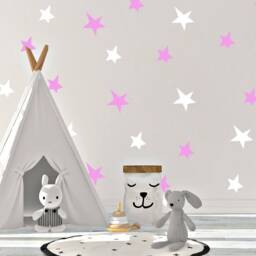 Star Nursery Wall Decals, Baby Room Decor, Removable Vinyl Stickers - thumbnail 1