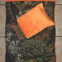 Custom Appliqued Camo Nap Mat Cover, Pillow & Case - thumbnail 3