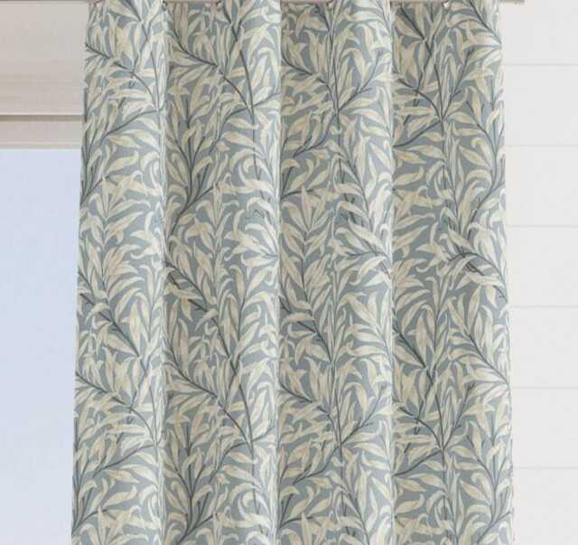Custom Made William Morris Willow Bough Pebble Blackout Lining Curtains 3 - image 1
