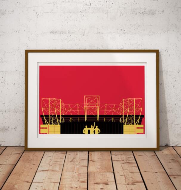 Manchester United Old Trafford Stadium Art Print Football Fan Gift - image 1