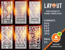 Room Divider Panel, Privacy Screen, Wall Hanging, Stencil, Cnc, Laser, Plasma Cricut Cutting File, Cdr, Svg, Dxf, Ai, Eps, Jpg - thumbnail 1