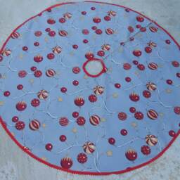 star Christmas Tree Skirt Decor Xmas Gold Holiday Ornament Ornaments - thumbnail 3