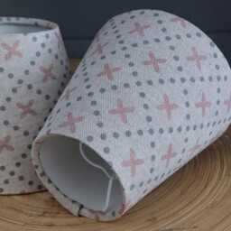 Linen Pink Grey Candle Clip Lampshade Wall Lights Chandeliers - thumbnail 4