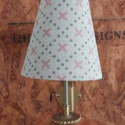 Linen Pink Grey Candle Clip Lampshade Wall Lights Chandeliers - thumbnail 3