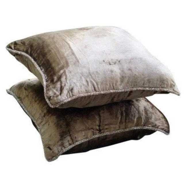 "Designer Light Brown Euro Pillow Sham 24""x24""/26""x26" - image 1