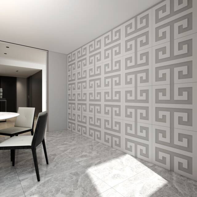 Greek Key - Decorative Wall Panels Mid Century Modern Paneling Panele 3D Skucg3Dp - image 1