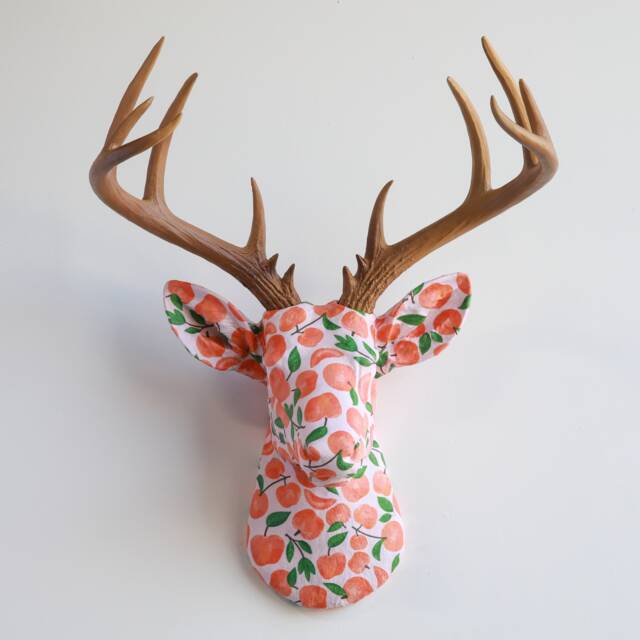 Faux Taxidermy Deer Head Fabric Wall Mount - Decor Peaches Fad6700 - image 1