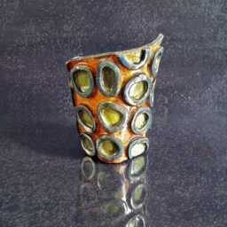 Raku Ceramic Planter - Modern & Colorful Succulent Set Or Single Sculptural Cactus Pots Coral Reef Art, Handmade Italian Pottery - thumbnail 4