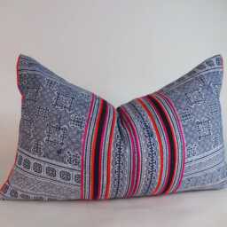 Hmong Pillow Batik Boho Decorative Throw Cushions Sofa Cushion Pillowcase Lumber Pillows Home Decor - thumbnail 3