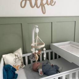 Personalised Wooden Name Sign - Custom Wall Art Baby For Nursery Home Decoration Kids Bedroom Various Sizes - thumbnail 2