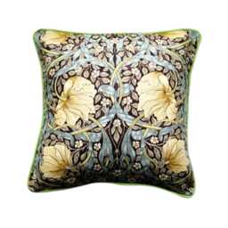 William Morris Pimpernel Linen Cushion Cover Arts & Crafts Throw Pillow - thumbnail 1