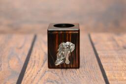 Friesian, Frisian - Wooden Candlestick With Horse, Souvenir, Decoration, Limited Edition, Collection - thumbnail 1