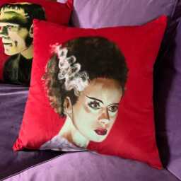 Marilyn Monroe Velvet Cushion Cover Handmade Hollywood Decor - thumbnail 4