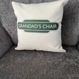 Personalised Railway Totem Cushion Steam Train Pillow, Add Any Name - 40x40cm - thumbnail 4