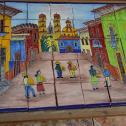 35 Pieces Mexican Tile Wall Mural - thumbnail 2